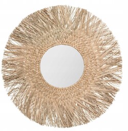 Lustro Dekoracyjne okrągłe plecione Boho śr. 80 cm