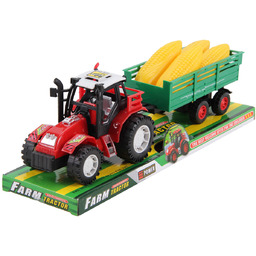 TRAKTOR Z PRZYCZEPĄ I KUKURYDZĄ