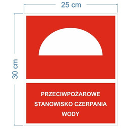 Tabliczka Przeciwpożarowe stanowisko czerpania wody