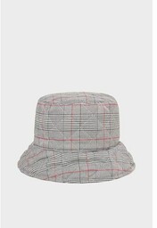 C&A Dwustronny kapelusz-w kratę, Szary, Rozmiar: 1 rozmiar