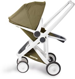 Greentom, Reversible, Wózek spacerowy, Biała rama, Oliwka