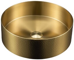 AURUM umywalka nablatowa ze stali nierdzewnej, średnica 38cm,