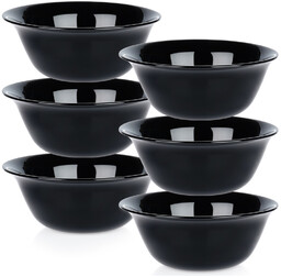 Miseczki szklane czarne 300 ml 6 szt.