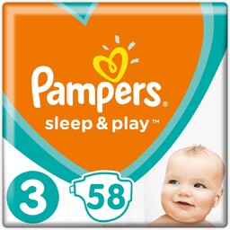 Pampers, Sleep&Play, Pieluchy jednorazowe, rozmiar 3, 6-10 kg,