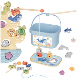 Zabawka Tooky Drewniany Zestaw Morskich Zabawek Wieża Balansująca