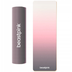 Mata Do Jogi Pilates Gumowa Antypoślizgowa Trwała Różowa