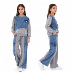 Dresowy Komplet Dziewczęcy Dres Dla Dziewczynki Bluza Spodnie