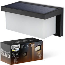 Lampa Solarna Ogrodowa Led Kinkiet Elewacyjny Czujnik Zmierzchu