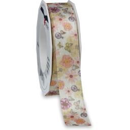 Präsent - Florenz taśma dekoracyjna - jasnożółta -