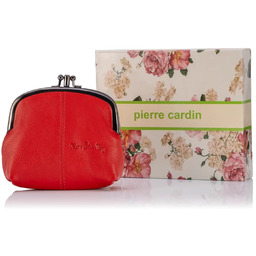 Skórzana podwójna bilonówka Pierre Cardin na bigiel