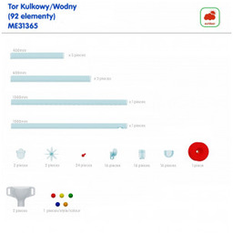 MATSERKIDZ Zestaw do Budowy Toru Wodnego 92el.