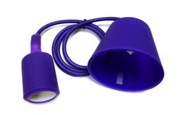 Lampa wisząca sufitowa silikonowa - fioletowa E27