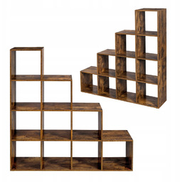 Regał Schodkowy Kostkowy półka szafka 10 półek otwarte