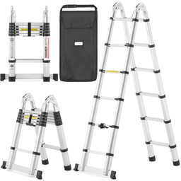 Drabina aluminiowa teleskopowa dwustronna HIGHER 380 cm