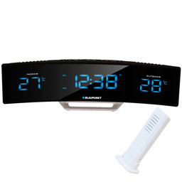 Radiobudzik Zegar Blaupunkt CR12BK LCD Temperatura Wewn/zewn Czujnik
