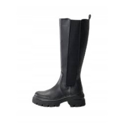 EVENODD CZARNE KLASYCZNE KOZAKI Z GRUBĄ PODESZWĄ 38