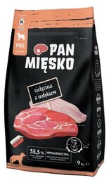 PAN MIĘSKO Cielęcina z indykiem (dorosły) chrupki M