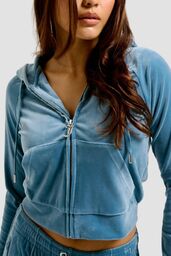 JUICY COUTURE Niebieska damska bluza Madison Hoodie, Rozmiar