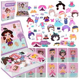 Puzzle Magnetyczne Edukacyjne Układanka Ubrania Projektant Mody Zestaw