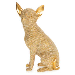 Eurofirany Figurka dekoracyjna Eldo 2 16x11x26 Pies złota