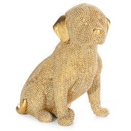 Eurofirany Figurka dekoracyjna Eldo 2 14x9x16 Pies złota