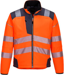 PORTWEST T402 SOFTSHELL OSTRZEGAWCZY PW3; POMARAŃCZOWY/SZARY