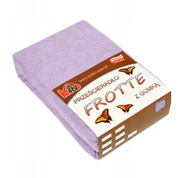 Prześcieradło frotte z gumką 220x240 wrzosowe Karo