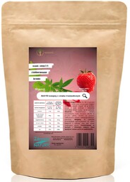 Budyń Truskawkowy Konopny Bez Cukru 300g -10 Porcji
