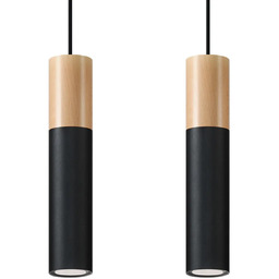 Lampa wisząca PABLO 2 czarna SL.0633 - Sollux