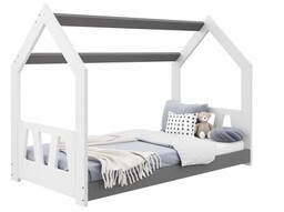Łóżko Domek dziecięce 160x80 dla dzieci białe D2A