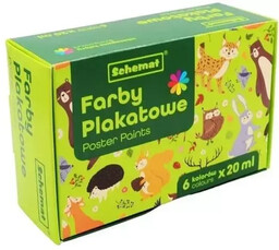 Farby plakatowe 20ml 6 kolorów - Schemat