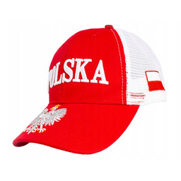 CZAPKA BEJSBOLÓWKA TRUCKER DLA KIBICA HAFT Godło Polski