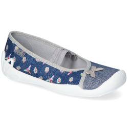 Baleriny dziecięce Befado 116Y294 Granatowe/Jeans Befado 116Y294 Granatowe/Jeans