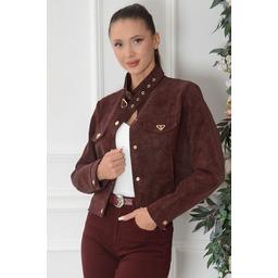 Kurtka peach skin burgund Gurlen