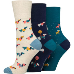 Gentle Grip Zestaw bezuciskowe skarpetki w pieski -