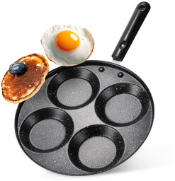 Patelnia do jajek granitowa 4 otwory BASIC LINE