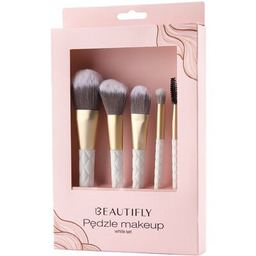 BEAUTIFLY Zestaw pędzli do makijażu Biały Syntetyczny (5