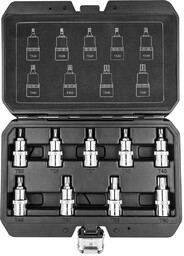 Końcówki Torx na nasadce 55 mm, zestaw 9