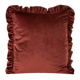Eurofirany Poszewka dekoracyjna 45x45 Velvet 25 ceglasta welurowa