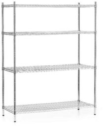 FORGAST Regał magazynowy ze stali chromowanej 122x61x180 cm