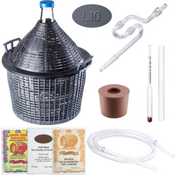 Zestaw winiarski balon 10L + korek nr.3 +