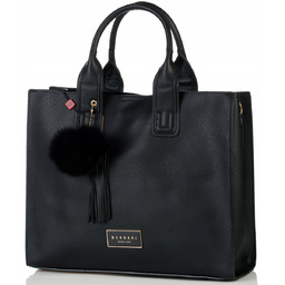 KLASYCZNA TORBA Z POMPONEM MONNARI MIEJSKA SHOPPER POJEMNA
