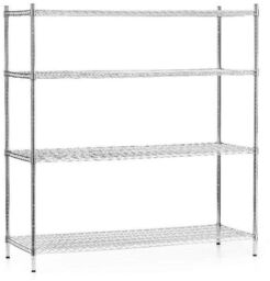 FORGAST Regał magazynowy ze stali chromowanej 152x61x180 cm