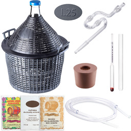 Zestaw winiarski balon 25L + korek nr.3 +