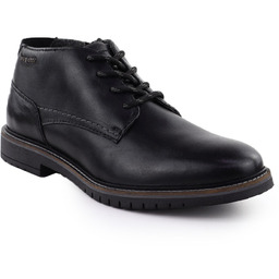 Skórzane trzewiki męskie eleganckie czarne Bugatti 331-8373H-4100
