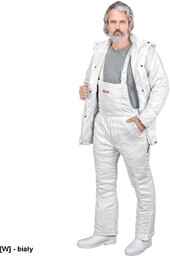 SMO-WHITE - Spodnie ocieplane ogrodniczki typu Master XL