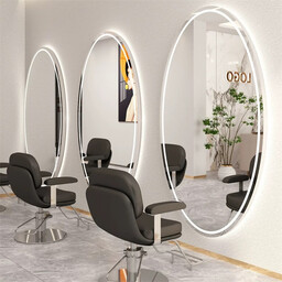 Konsola konsoleta fryzjerska barberska kosmetyczna lustro LED rama