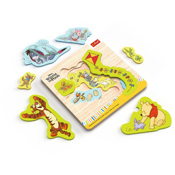 Trefl, Puzzle drewniane, Kubuś Puchatek, 12 el.