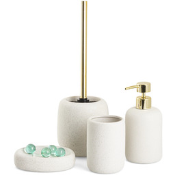 Brudny Biały nakrapiany komplet łazienkowy zestaw Glamour