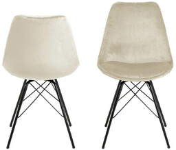 Krzesła Eris do jadalni tapicerowane, beżowe